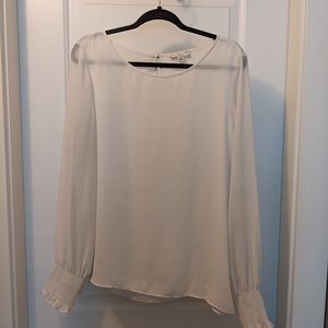Halston sheer blouse